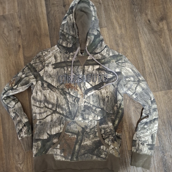 Girls with Guns Camouflage Pullover Hoodie. - Picture 2 of 11
